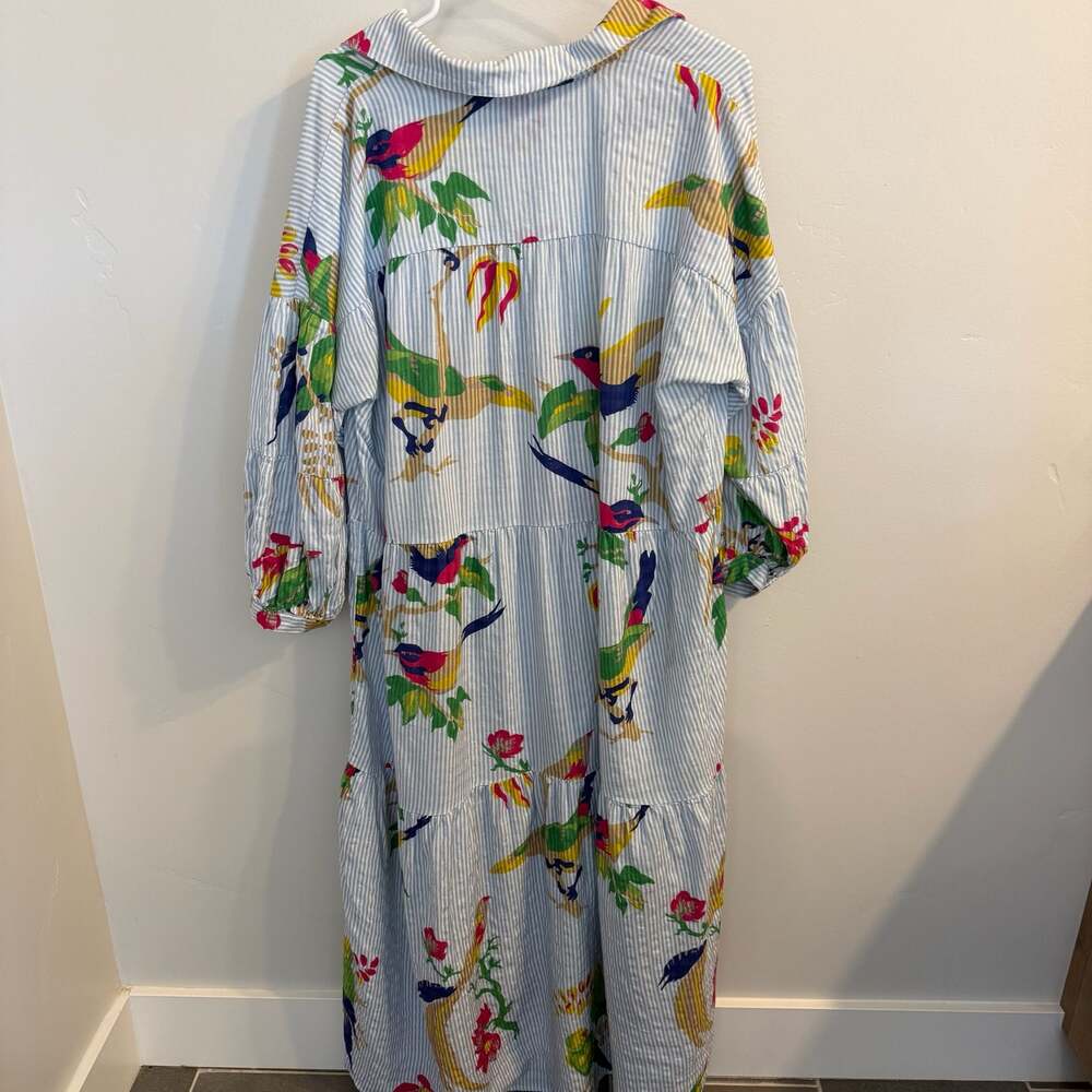 Anthropologie The Carolita Printed Tiered Shirt Maxi Dress Size XL - Picture 6 of 6